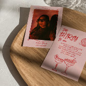 Praten Dertig Rood Roze Getrokken 30e Foto Leuke V Kaart