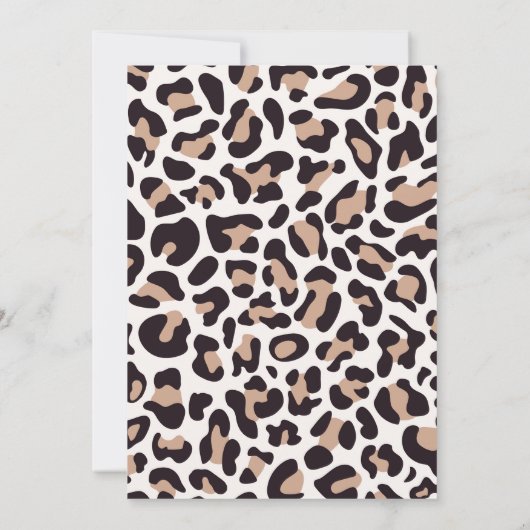 Praten Dertig tot Me Leopard Chic Vrouwen Verjaard Kaart (Achterkant)