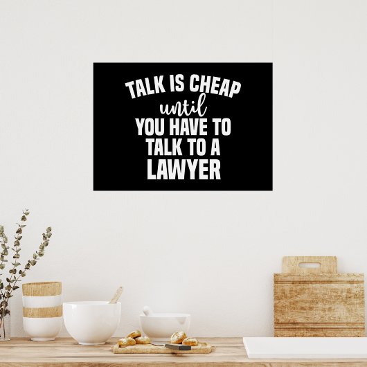 Praten is goedkoop poster (Keuken)