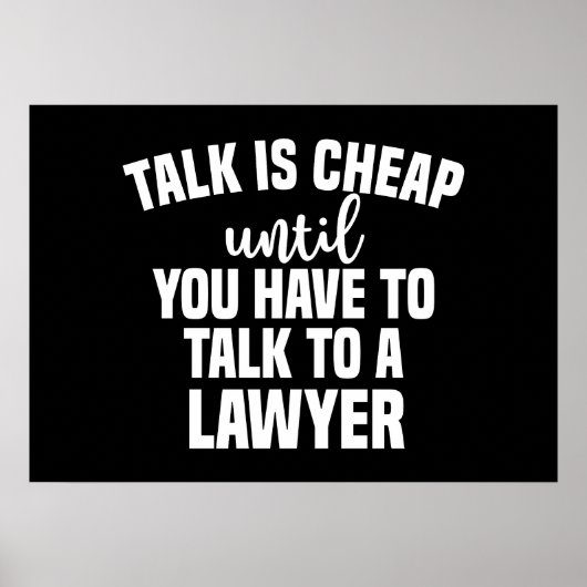 Praten is goedkoop poster (Voorkant)