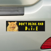 Praten kat zegt niet Drinken en sterven (rijden) N Bumpersticker (Op auto)