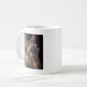 praten met de poot koffiemok (Voorkant links)