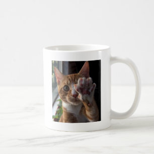 praten met de poot koffiemok