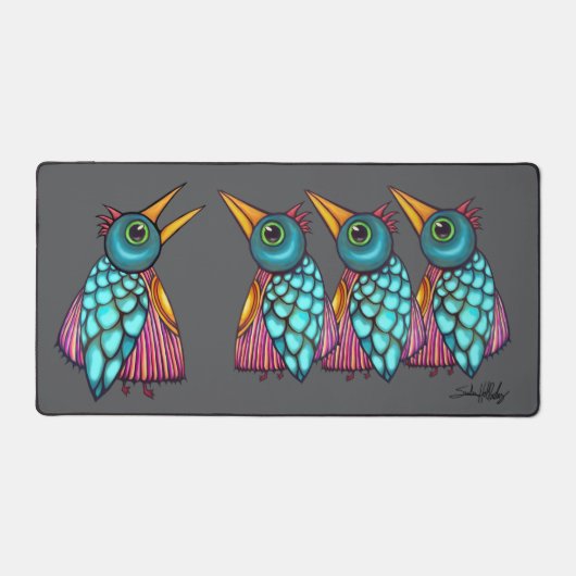 Praten met de vogels bureaumat (Voorkant)