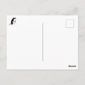 Praten met de wijn grappige kat briefkaart (Achterkant)