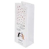 Praten met de wijn grappige kat wijn cadeautas (Voorkant Gekanteld)