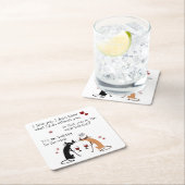 Praten met de Wine Cat Funny Kartonnen Onderzetters (Insitu)