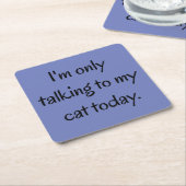 Praten met mijn kat kartonnen onderzetters (Schuin)