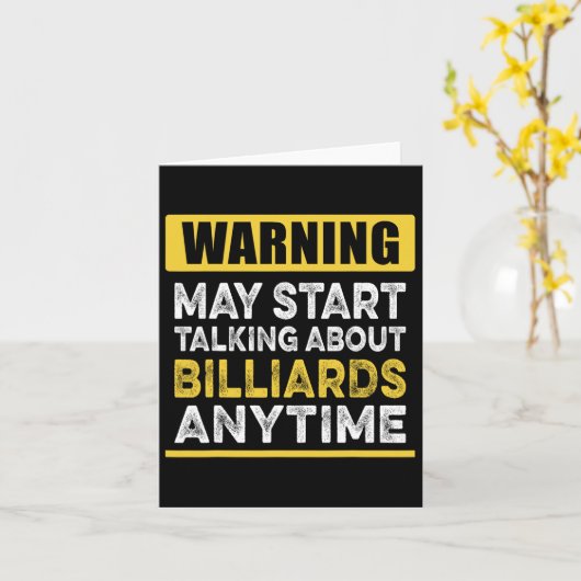 Praten over biljart Anytime Funny Billiard Plan Kaart (Gele Bloem)