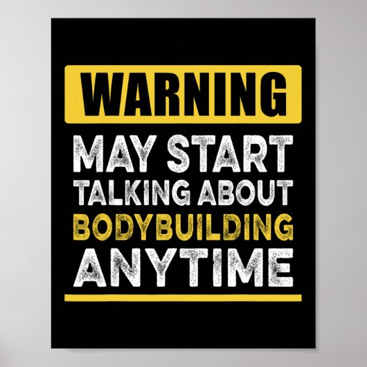 Praten over bodybuilding Anytime Funny Bodybuild Poster (Voorkant)