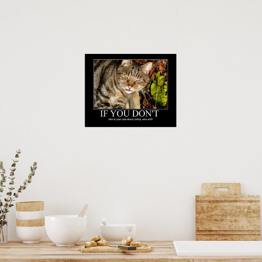 Praten over Catnip Artwork Poster (Keuken)