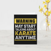 Praten over Karate Anytime Funny Karateka Kaart (Gele Bloem)