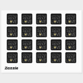 praten over liefde, bruiloft vierkante sticker (Vel)