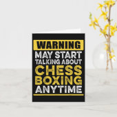 Praten over schaakboksen Anytime Funny Chessboxe Kaart (Gele Bloem)