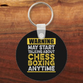 Praten over schaakboksen Anytime Funny Chessboxe Sleutelhanger (Voorkant)