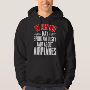 Praten over vliegtuigen piloot en luchtvaart vlieg hoodie