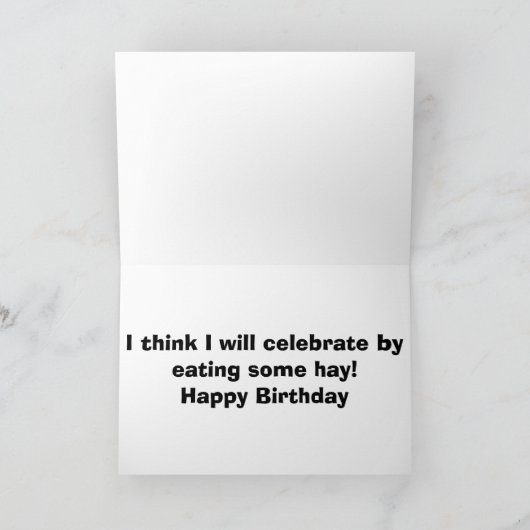 PRATEN PAARD ZEGGEN WHOA-50? FIJNE VERJAARDAG KAART (Binnen)