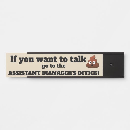 Praten poep grappig baas deur bord deurbordje (Voorkant)