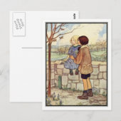Praten van Florence Harrison over kinderen in apri Briefkaart (Voorkant / Achterkant)