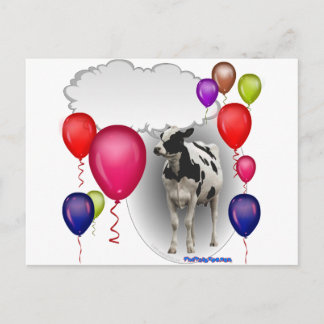 Pratende verjaardag koe briefkaart