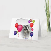 Pratende verjaardag koe kaart (Voorkant)