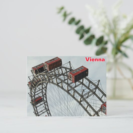 Prater Ferris Wiel, Wenen, Oostenrijk Briefkaart (Staand voorkant)