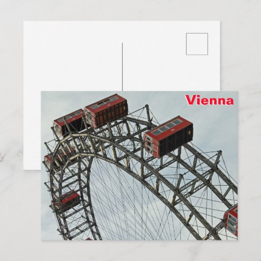 Prater Ferris Wiel, Wenen, Oostenrijk Briefkaart (Voorkant / Achterkant)