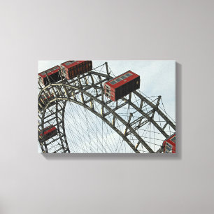 Prater Ferris Wiel, Wenen, Oostenrijk Canvas Afdruk