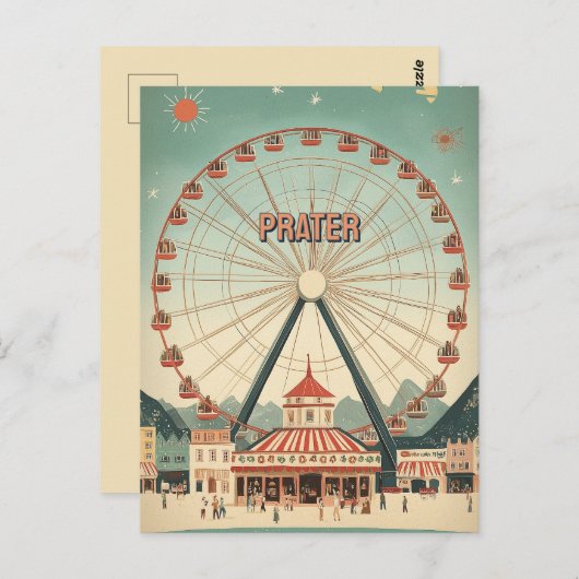 Prater Vienna Oostenrijk Briefkaart (Voorkant / Achterkant)