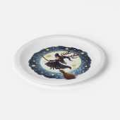 Prato de Papel Viagem da Bruxa Natalina Papieren Bordje (Gekanteld)