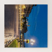 Prato della Valle 's nachts in Padova, Italië Legpuzzel (Horizontaal)