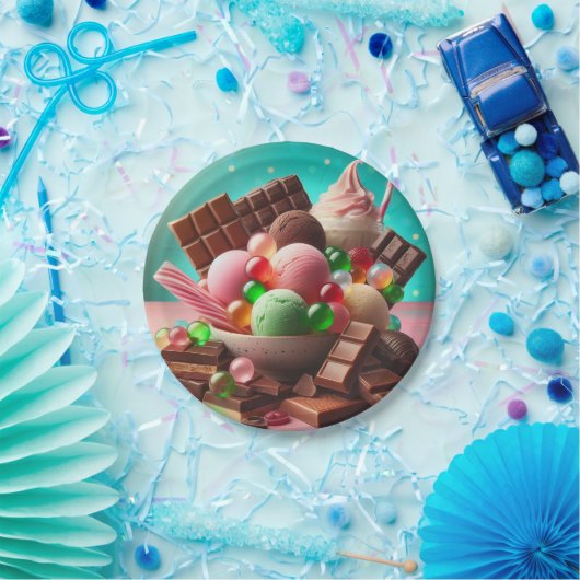 Prato Descartável para Festa Papieren Bordje (Feest)