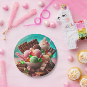 Prato Descartável para Festa Papieren Bordje (Feest)