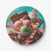 Prato Descartável para Festa Papieren Bordje (Voorkant)