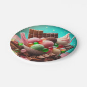 Prato Descartável para Festa Papieren Bordje (Gekanteld)