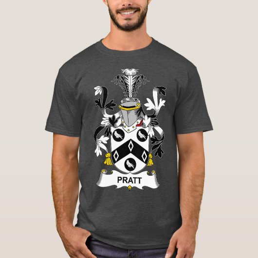 Pratt Coat of Arms Family Crest T-shirt (Voorkant)