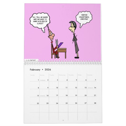 Pratt-Herfsten met Chester Pester Calendar Kalender (Feb 2026)