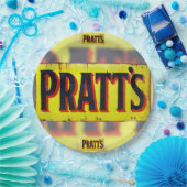 Pratten,  Enamel-teken. Papieren Bordje (Feest)