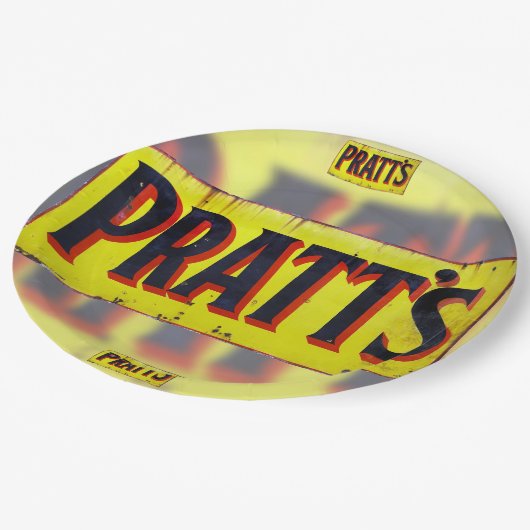 Pratten,  Enamel-teken. Papieren Bordje (Gekanteld)