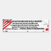 PRAVDA QUOTE - AMERIKAANSE SCHEEPSE BUMPERSTICKER (Voorkant)