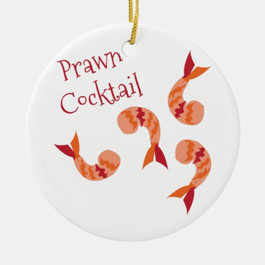 Prawn Cocktail Keramisch Ornament (Voorkant)