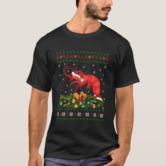 Prawn Fish Santa Ugly Prawn T-shirt (Voorkant)