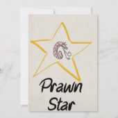 Prawn Star pun greetings card (Voorkant)