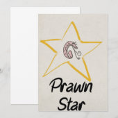 Prawn Star pun greetings card (Voorkant / Achterkant)