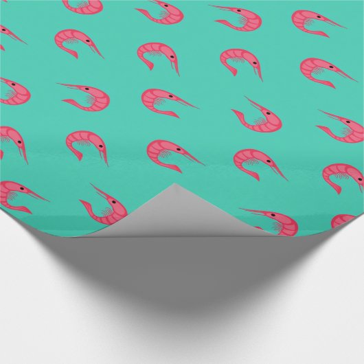 Prawns Pattern Cadeaupapier (Hoek)