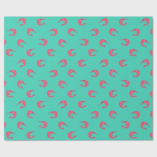 Prawns Pattern Cadeaupapier (Vlak)