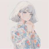 Pray | 東京娘 GenerartiveAI シール Sticker (Voorkant)