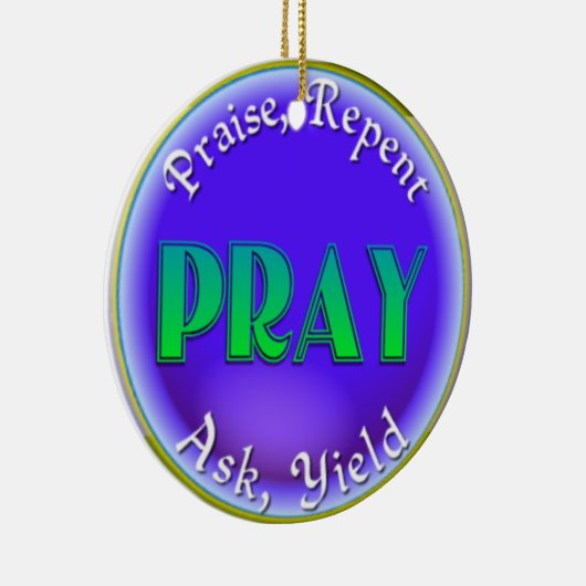 PRAY ACRONYM CHRISTELIJK ORNAMENT CHRISTMAS (Rechts)