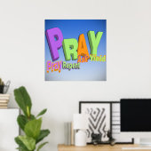 PRAY ACRONYM - PRAY REPENT ASK YIELD POSTER (Thuiskantoor)