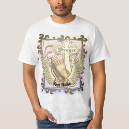 Pray Altijd Christelijk kruis T-shirt